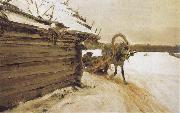 Valentin Serov In Winter oil painting artist